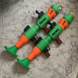 2X NERF Fortnite RL Blaster Foam Dart Rocket Launcher Gun Green Bazooka